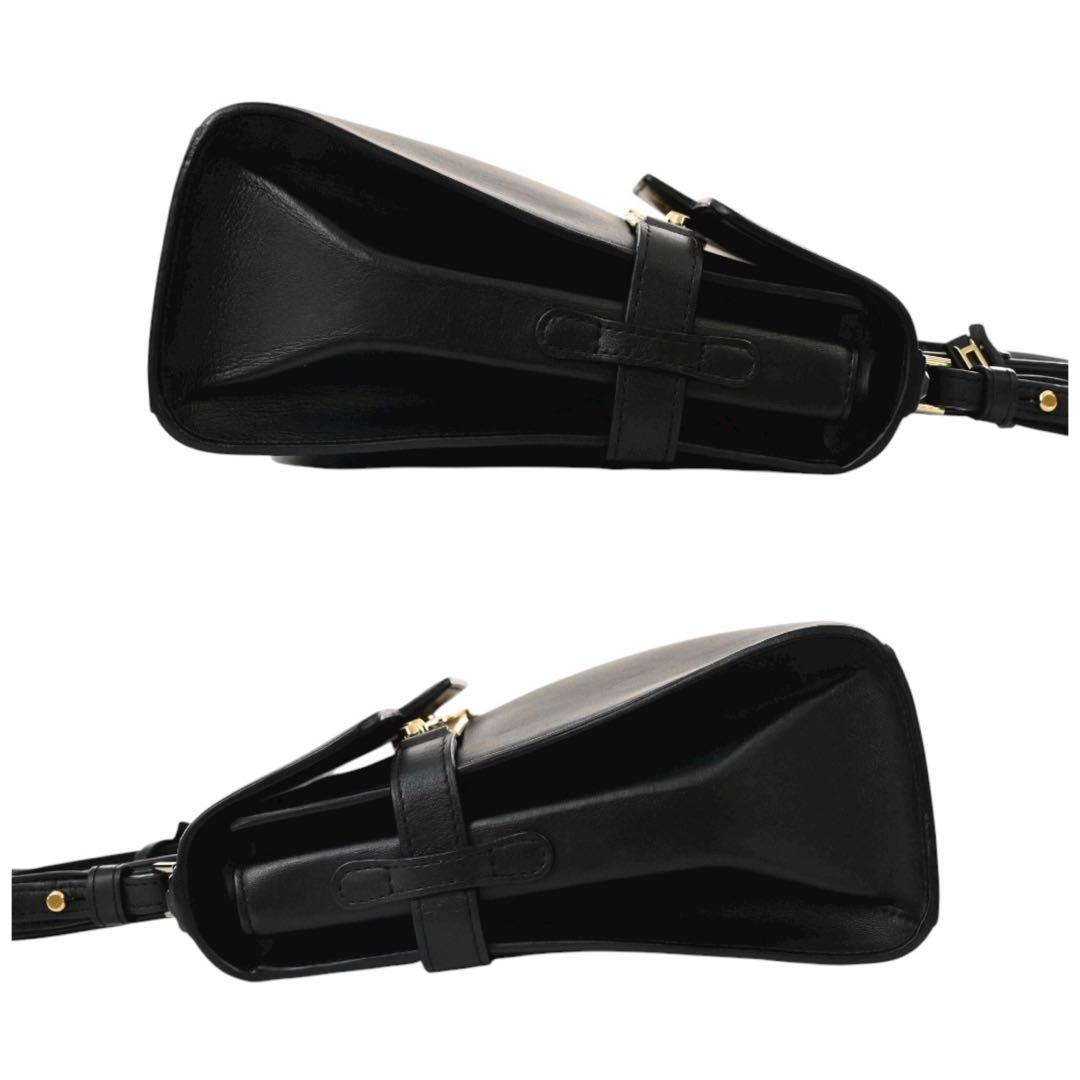 【極美品】デルヴォー　タンペート MM 黒　ブラック　レザー　ショルダーバッグ