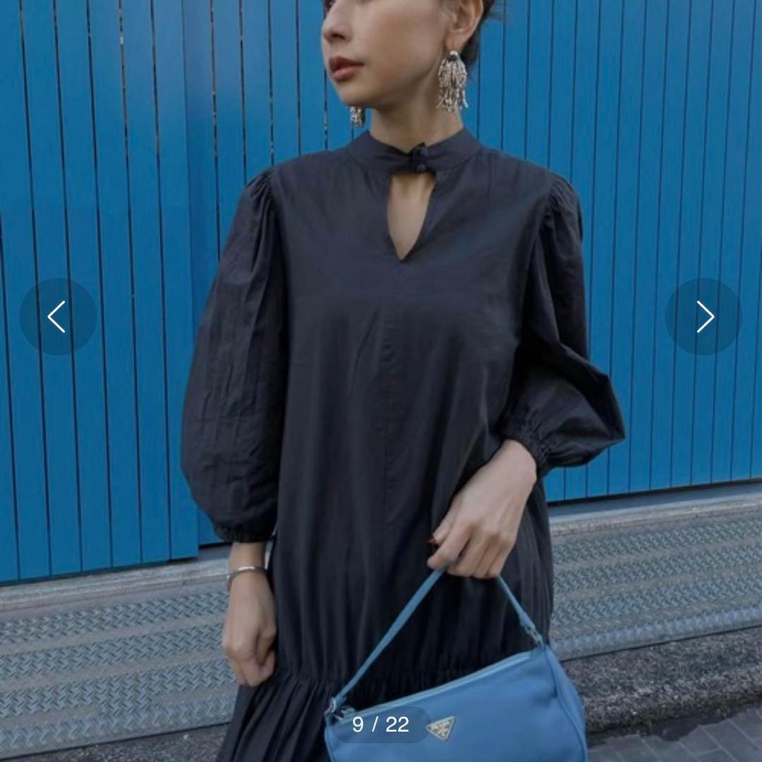 【新品タグ付】アメリ 2WAYボリュームスカラップレースドレス