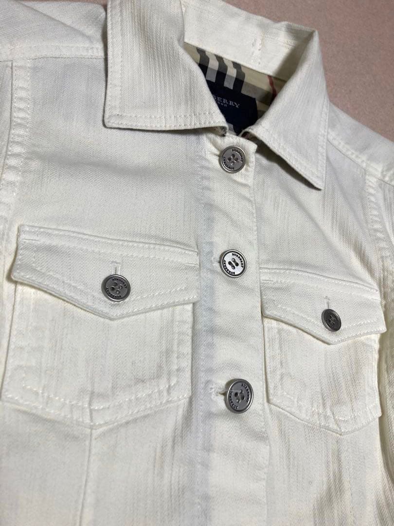 美品 BURBERRY LONDON ホワイト デニム ジャケット ノバチェック