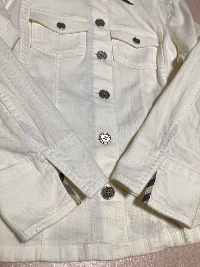 美品 BURBERRY LONDON ホワイト デニム ジャケット ノバチェック
