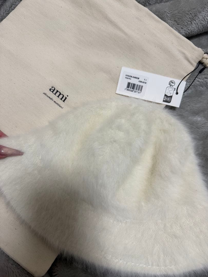 ami バケットハット ホワイト サイズ1