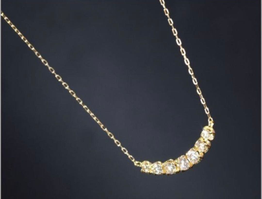 激安価格! 1CT 迫力な7連 ダイヤモンド ネックレス K18 18金製