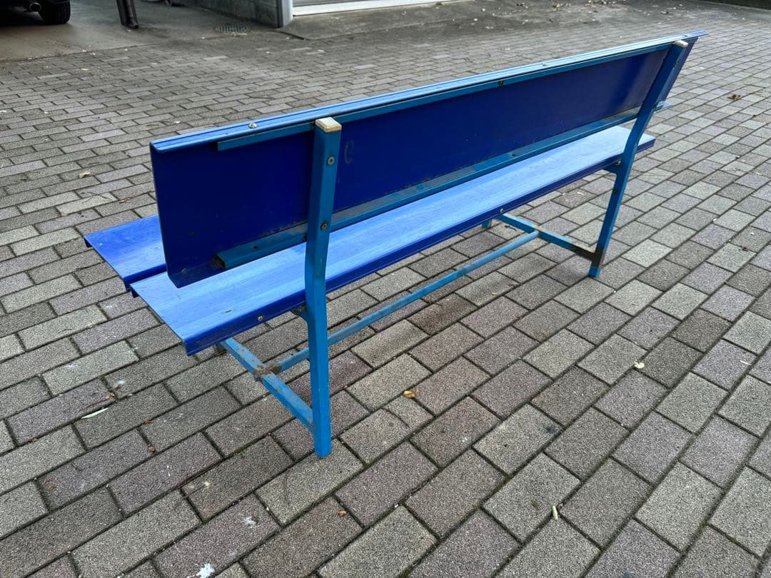 ペプシ PEPSI 屋外 大型ベンチ 青 現状渡　前橋市引取、近隣配送可