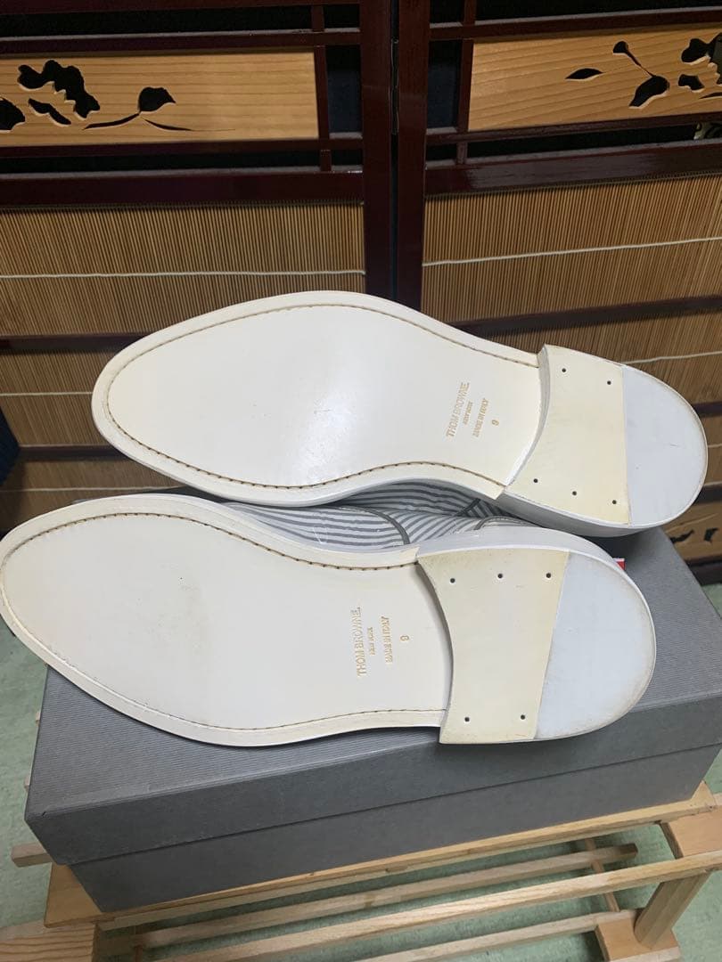 激レア‼️ Thom browneレザーpvcシアサッカーオックスフォードシューズ