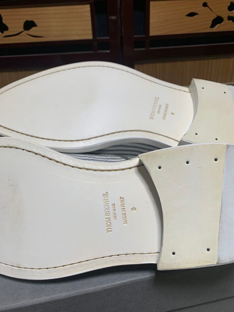 激レア‼️ Thom browneレザーpvcシアサッカーオックスフォードシューズ