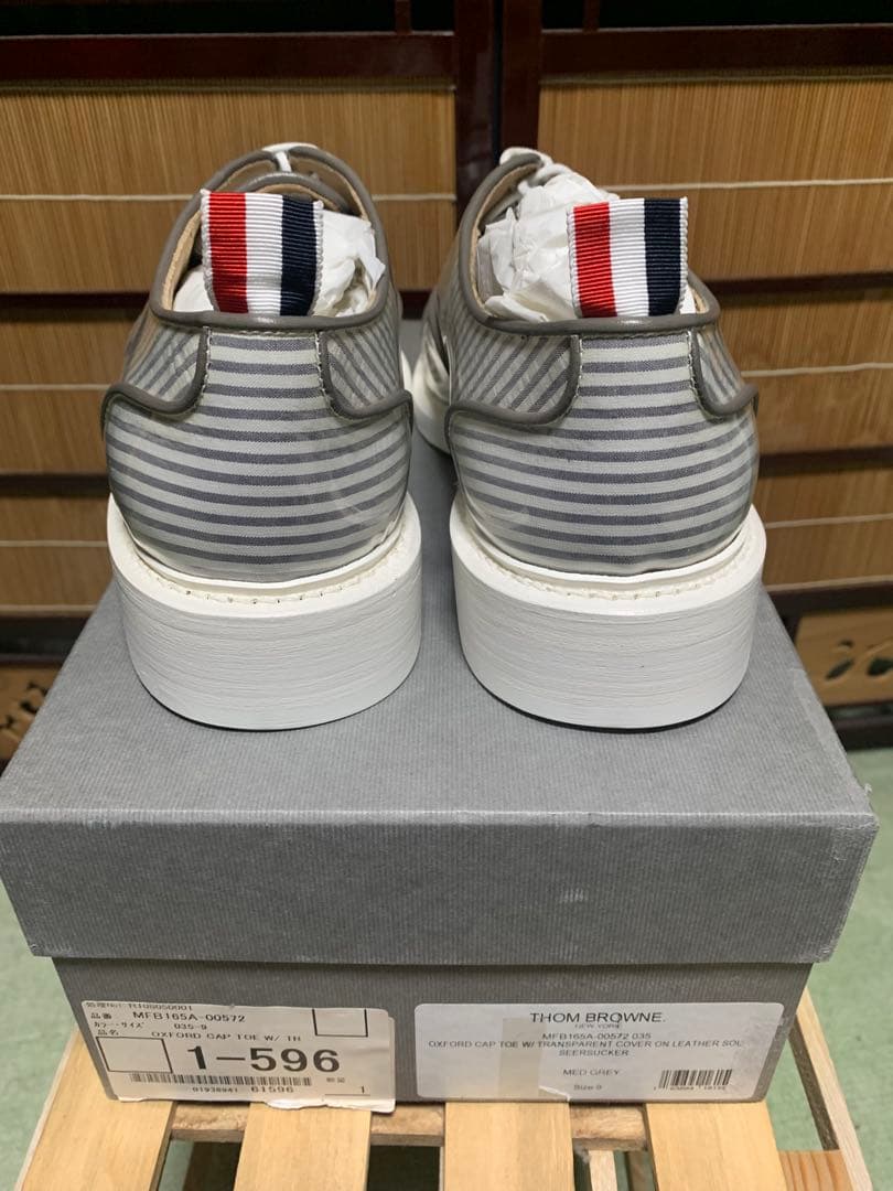 激レア‼️ Thom browneレザーpvcシアサッカーオックスフォードシューズ