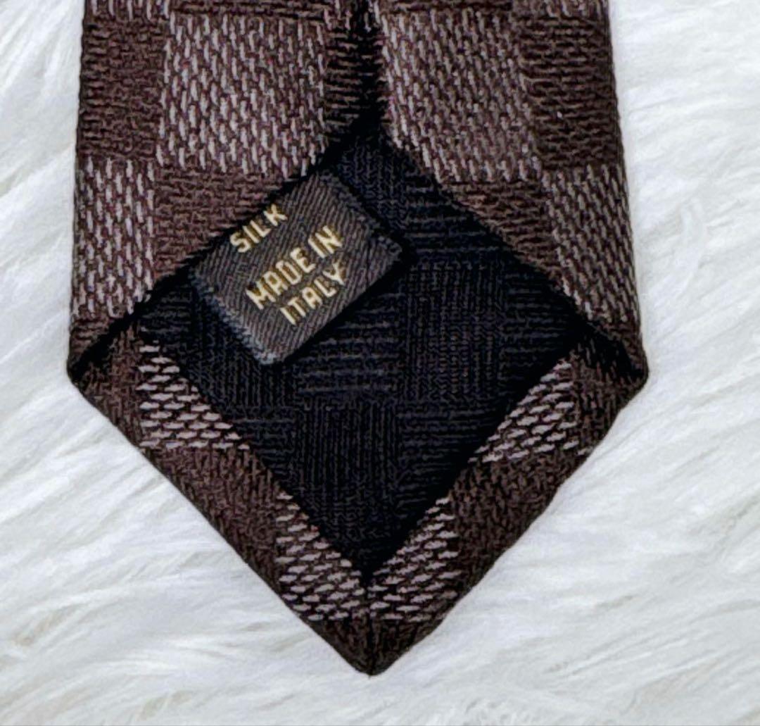 【極美品】 LOUIS VUITTON ルイヴィトン ダミエ ネクタイ シルク