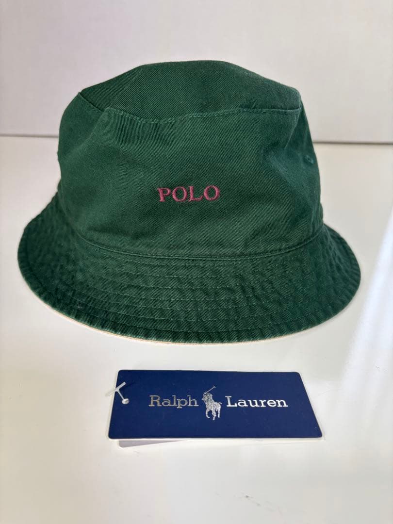 RalphLauren ビームス別注リバーシブルバケットハットカーキ/グリーン