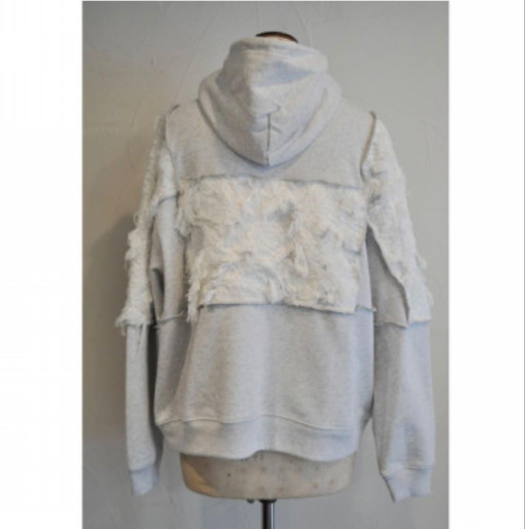 リハーズオール　フリンジジャガードスウェットパーカー　RehersalL