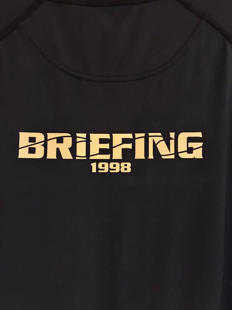 briefing ms mock neck relaxed navy Lサイズ