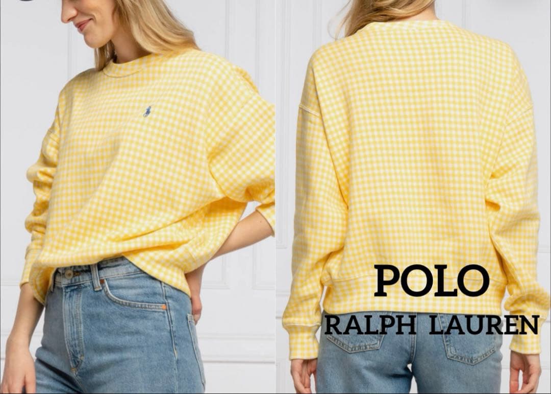 新品未使用希少polo ralph lauren ギンガムチェックスウェット