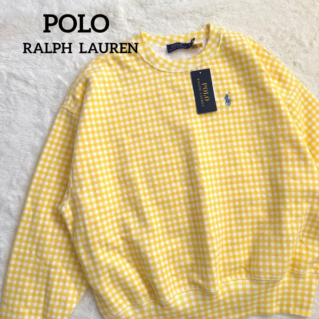 新品未使用希少polo ralph lauren ギンガムチェックスウェット