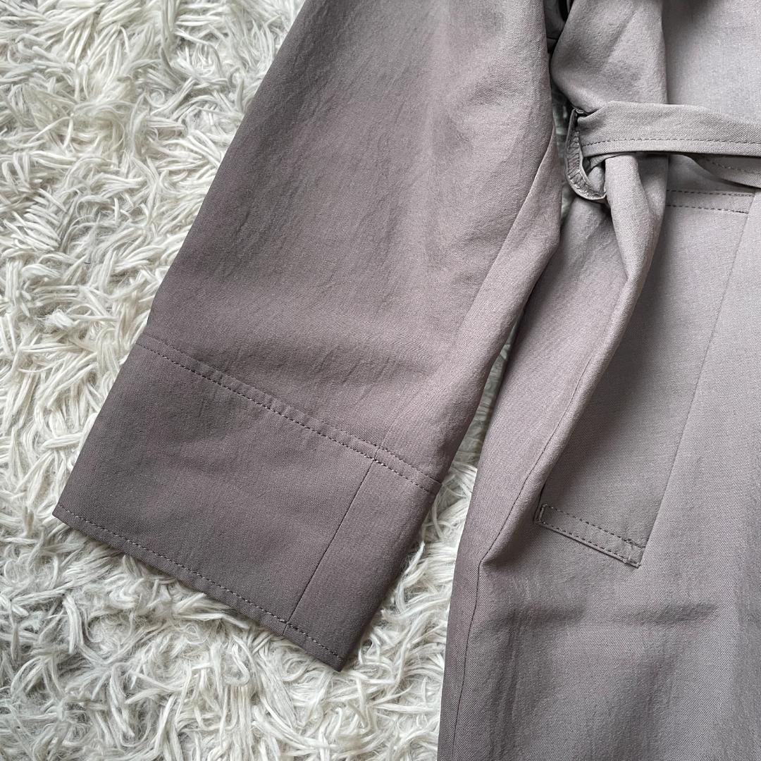 専用 NOBLE 薄手 ロングトレンチコート ガウンコート グレージュ ベルト付