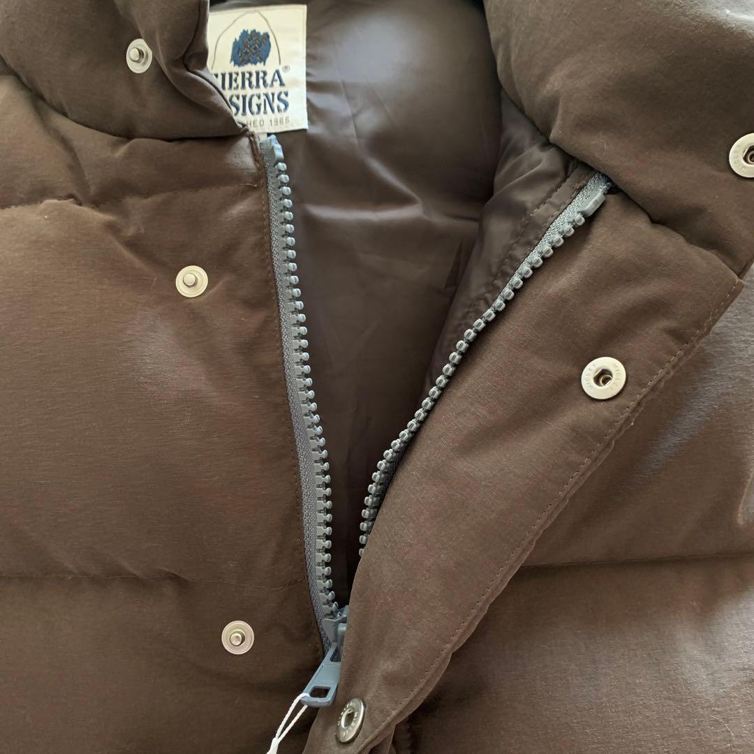 新品 SIERRA DESIGNS シェラデザイン ダウンベスト ブラウン S