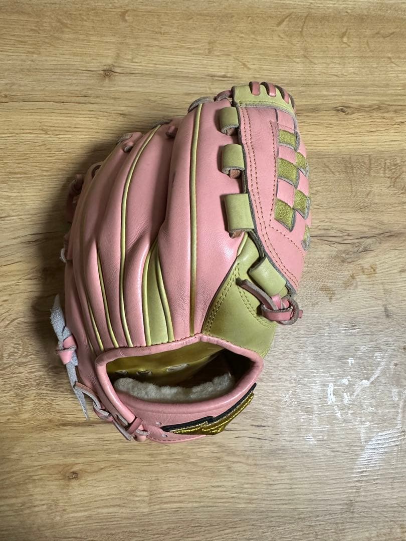 Mizuno Pro 硬式グローブ 2017-12 ピンク/イエロー