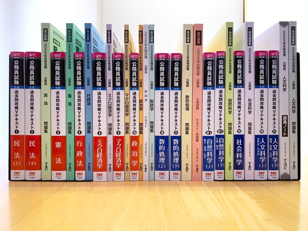 【一部未使用】TAC出版　公務員試験　過去問攻略Vテキスト&問題集 28冊セット