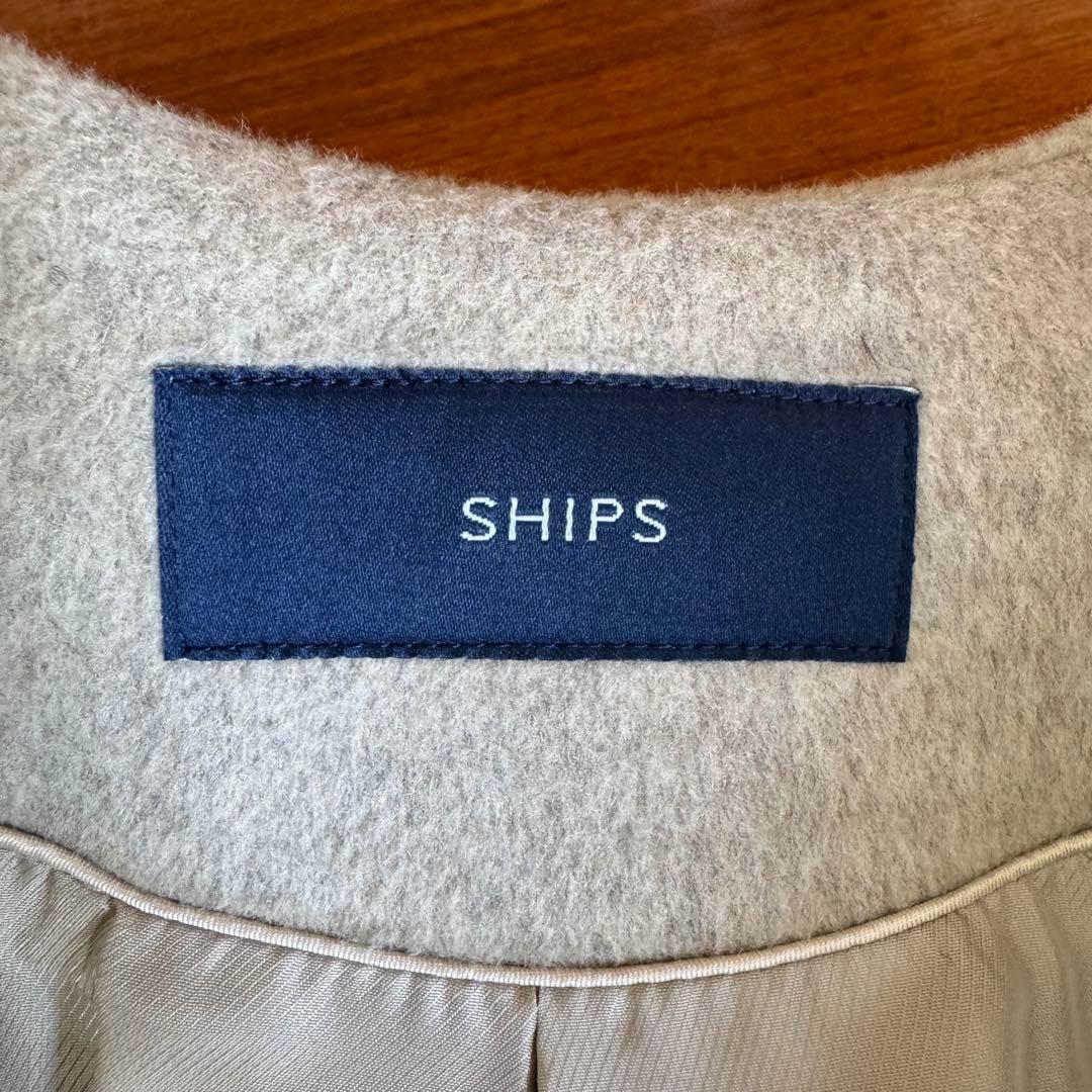 ノーカラーショートコート　サイズ:36