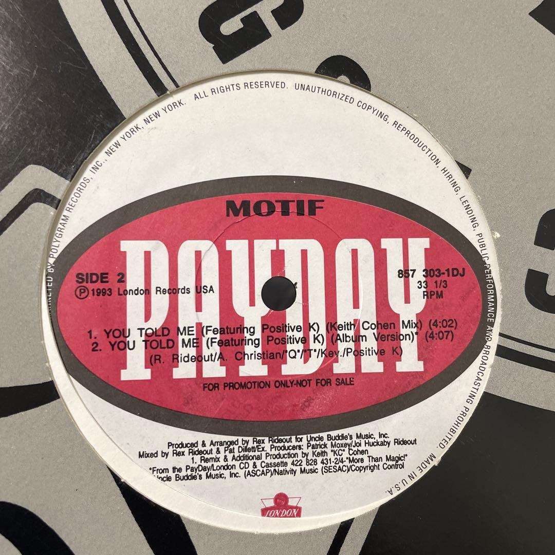 計7枚Motif - You Told Me new jack swing