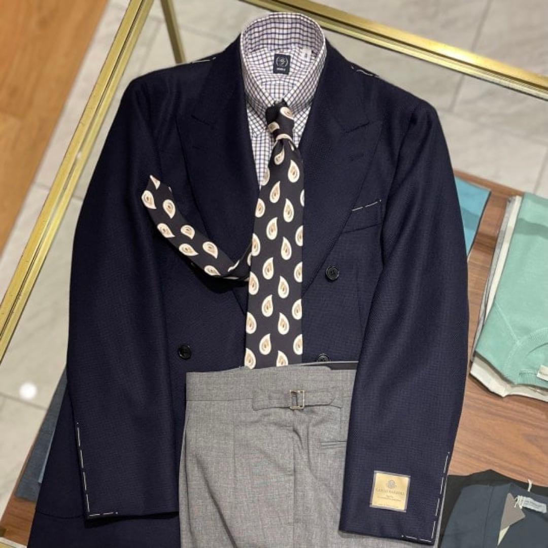 BEAMS F / ホップサック ダブルブレスト ジャケット