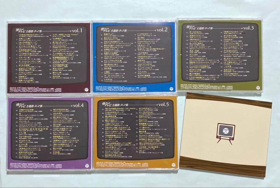 全125曲収録 CD5枚組　懐かしのテレビ主題歌・テーマ集