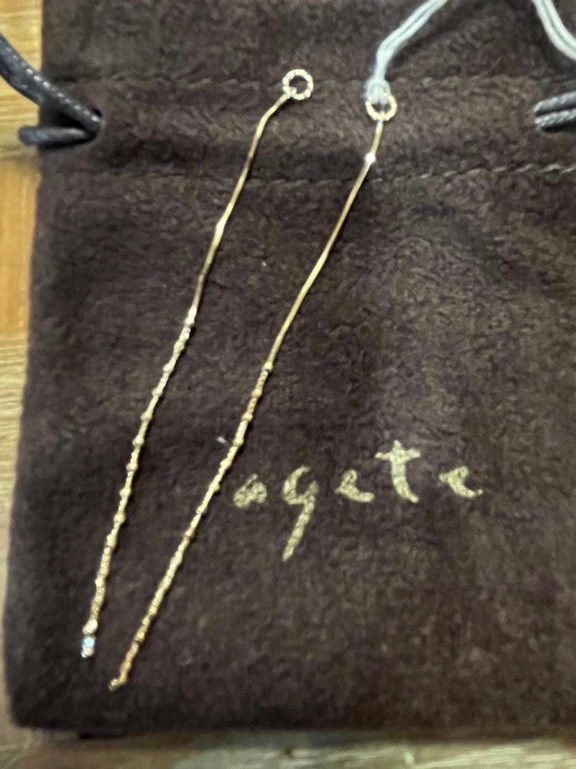 【お値下げ新品未使用品】アガット　ピアスチャーム　K10