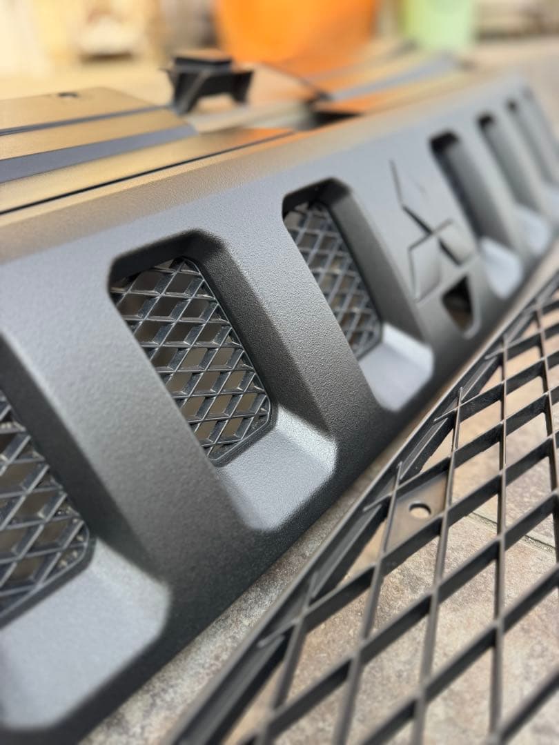 デリカd5 前期　バンパーエクステンション　本物ラプターライナー塗装