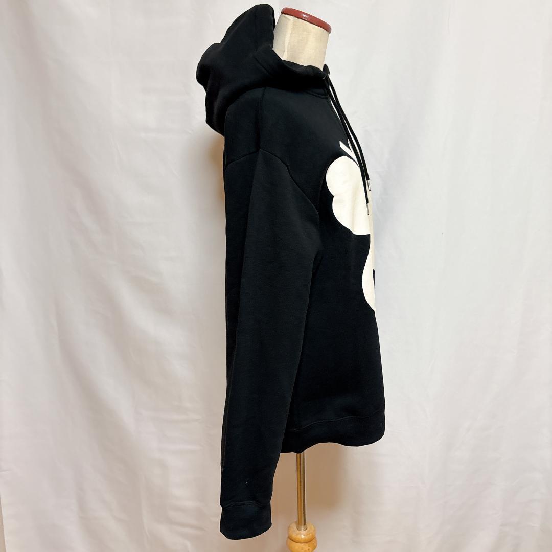 【美品】マリメッコ ウニッコ フード付きパーカー 裏起毛 黒 オーバーサイズ
