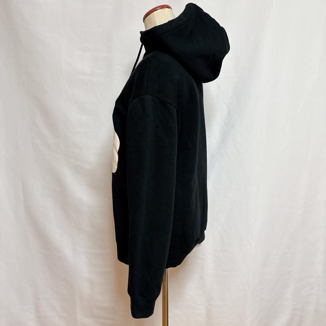 【美品】マリメッコ ウニッコ フード付きパーカー 裏起毛 黒 オーバーサイズ
