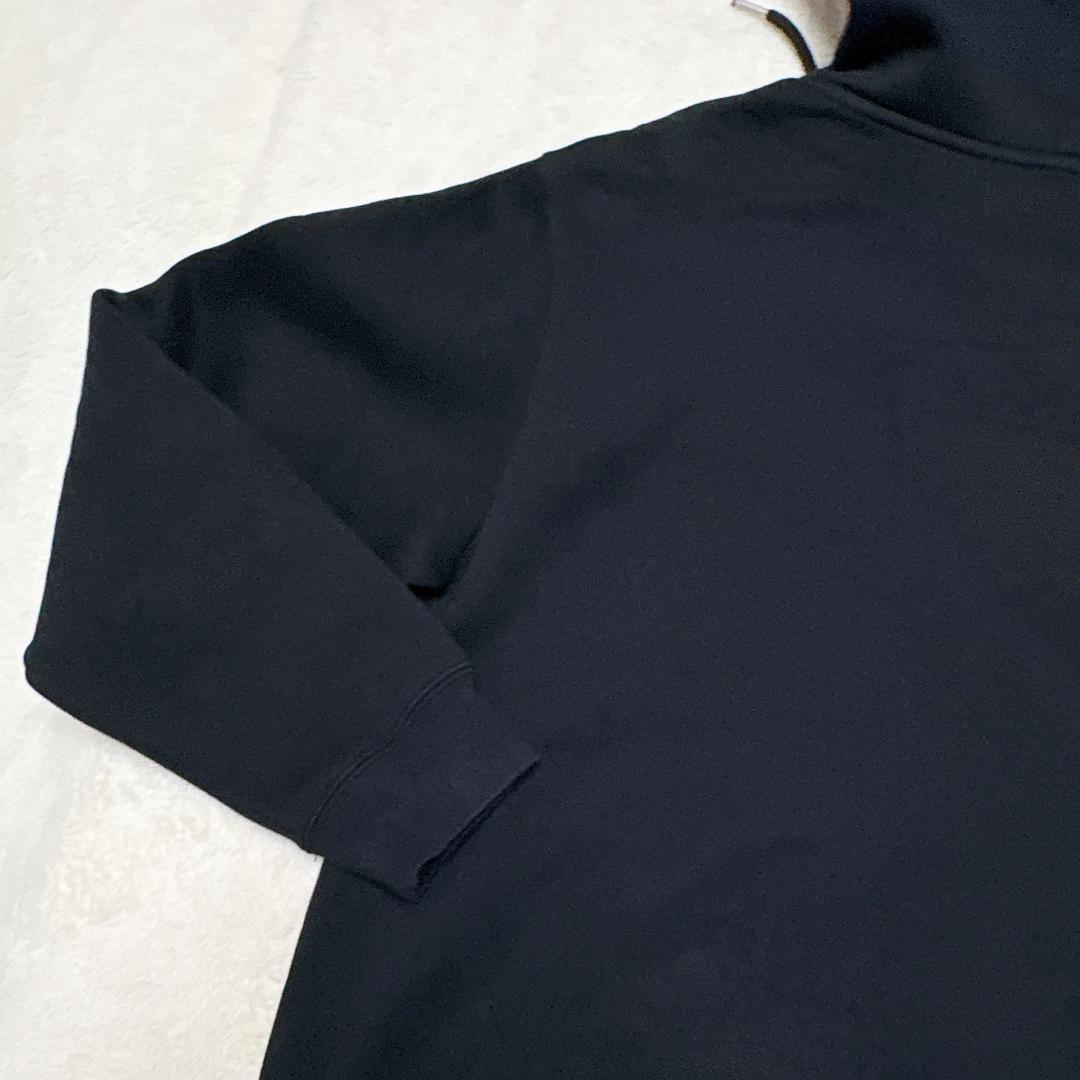 【美品】マリメッコ ウニッコ フード付きパーカー 裏起毛 黒 オーバーサイズ