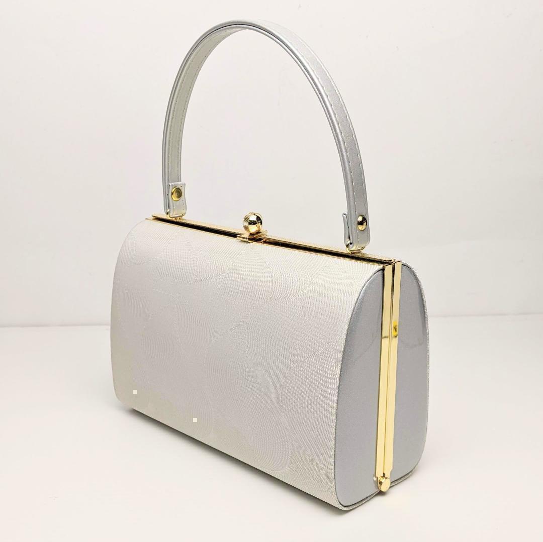 和装 草履バッグセット フォーマル 帯地 シルバー Lサイズ wsale