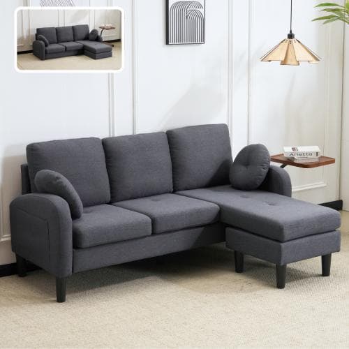 ソファ ソファーセット 3人掛け L型 Ｔ型　クッション付き 肘掛け付き コーナ