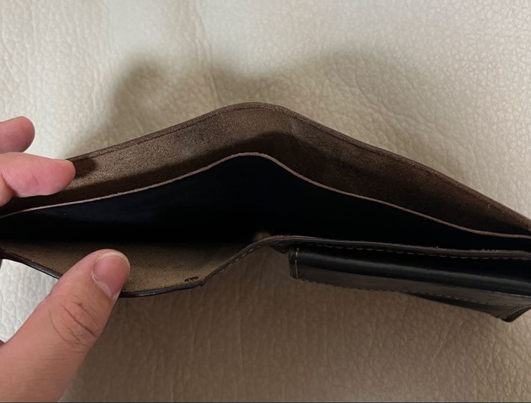 Vintage Works GOOD&JOB co ブラックレザー二つ折り財布