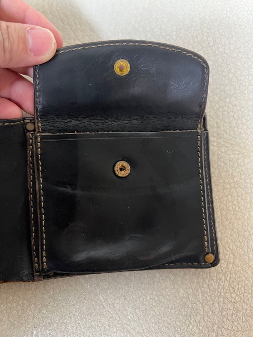 Vintage Works GOOD&JOB co ブラックレザー二つ折り財布