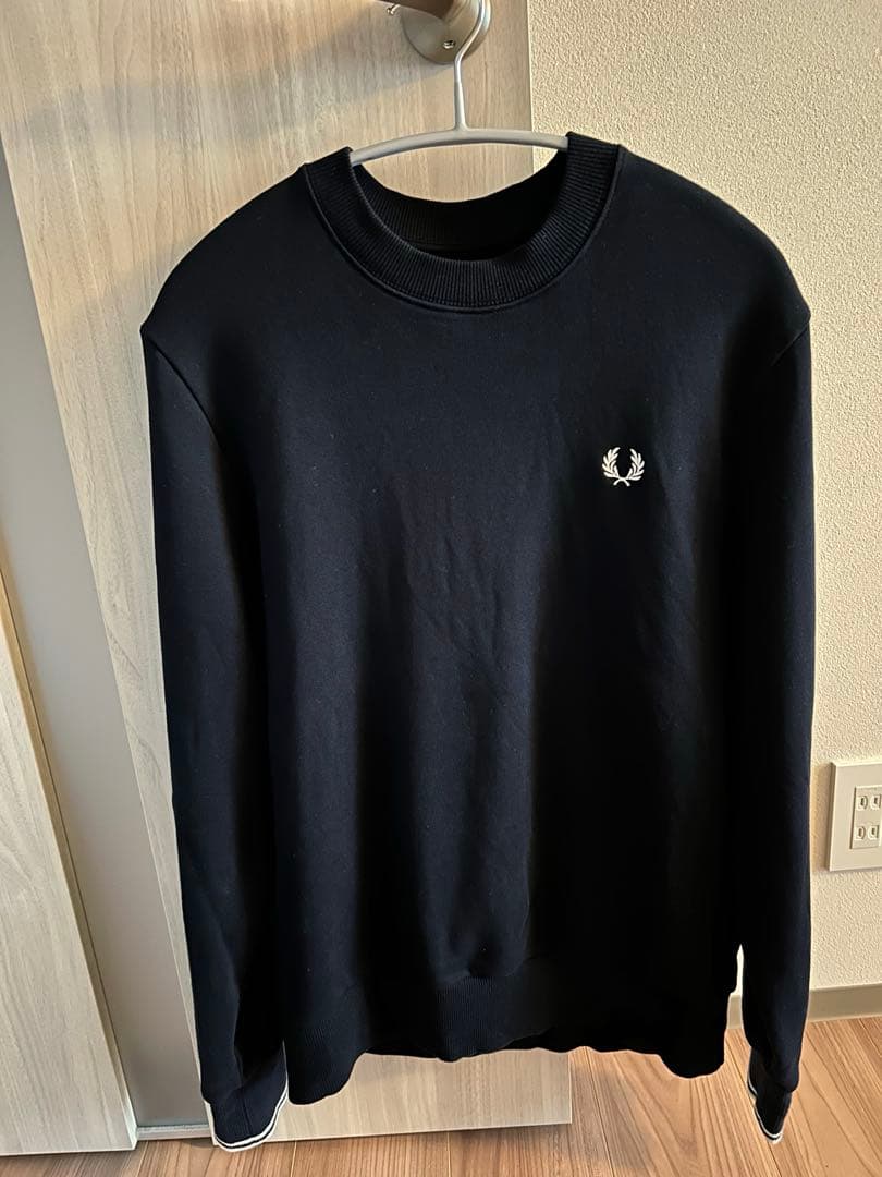 FRED PERRY Crew Neck Sweatshirt M ネイビー