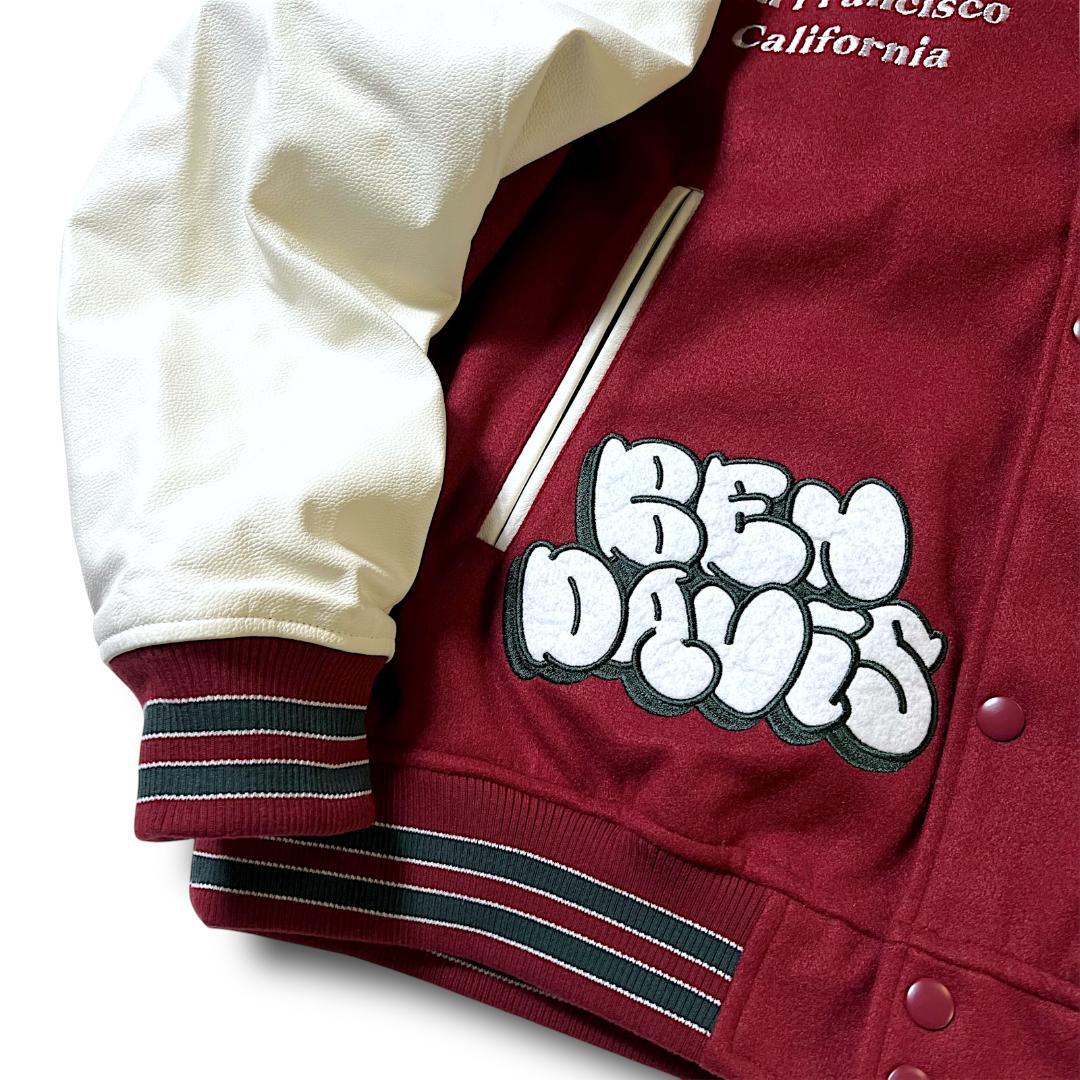 BEN DAVIS ベンデイビス リアルレザー スタジャン バーガンディー M