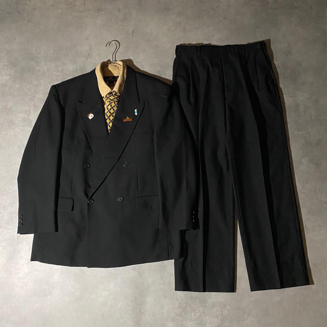 90s vintage レトロセットアップ スーツ ピンズ No.178成人式