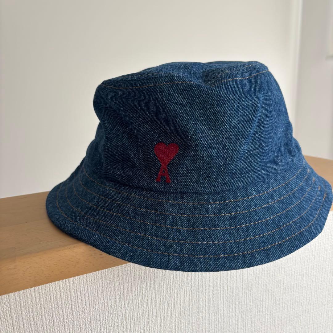 新品　アミパリス　デニムバケットハット ロゴ