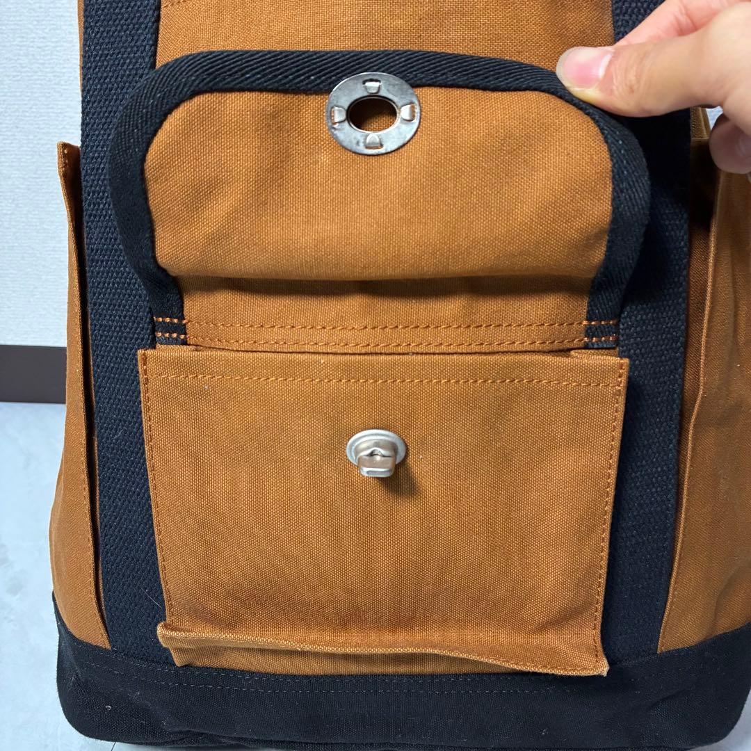 一澤信三郎帆布 R-08 リュック 2way レンガ✖️黒 綿帆布 信三郎帆布