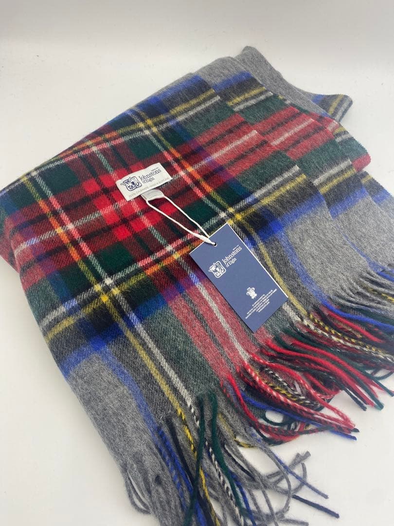 JOHNSTONS ジョンストンズ 大判チェックストール　グレースチュワート