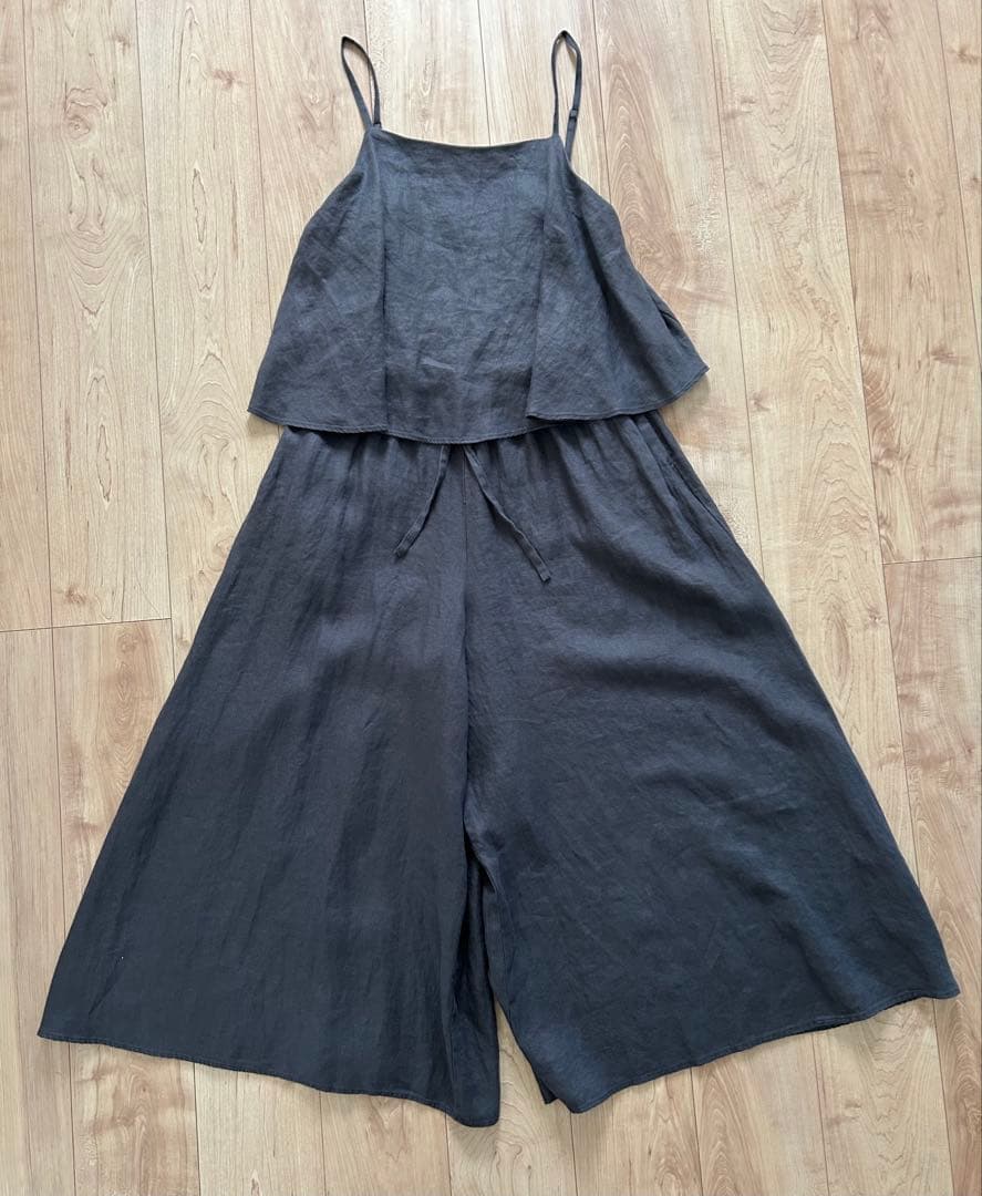 natural by clip リネンツイルキャミサロペット