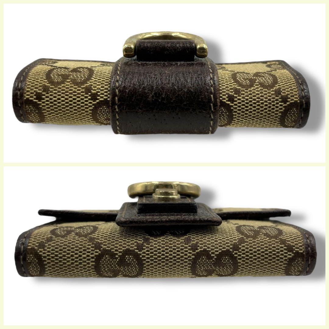 ✨美品✨　GUCCI グッチ　キーケース　6連　GG柄　三つ折り　キャンバス