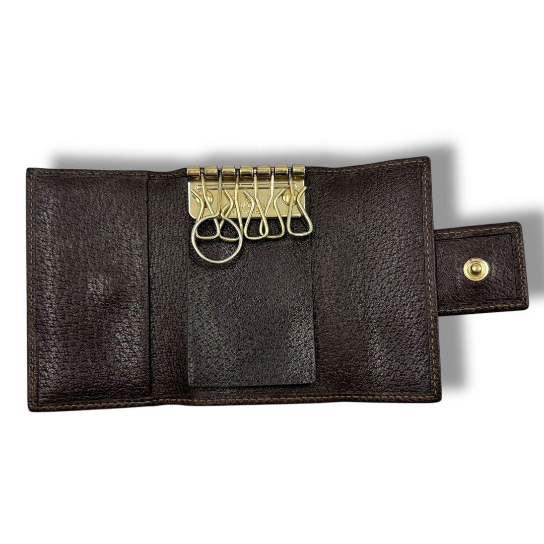 ✨美品✨　GUCCI グッチ　キーケース　6連　GG柄　三つ折り　キャンバス