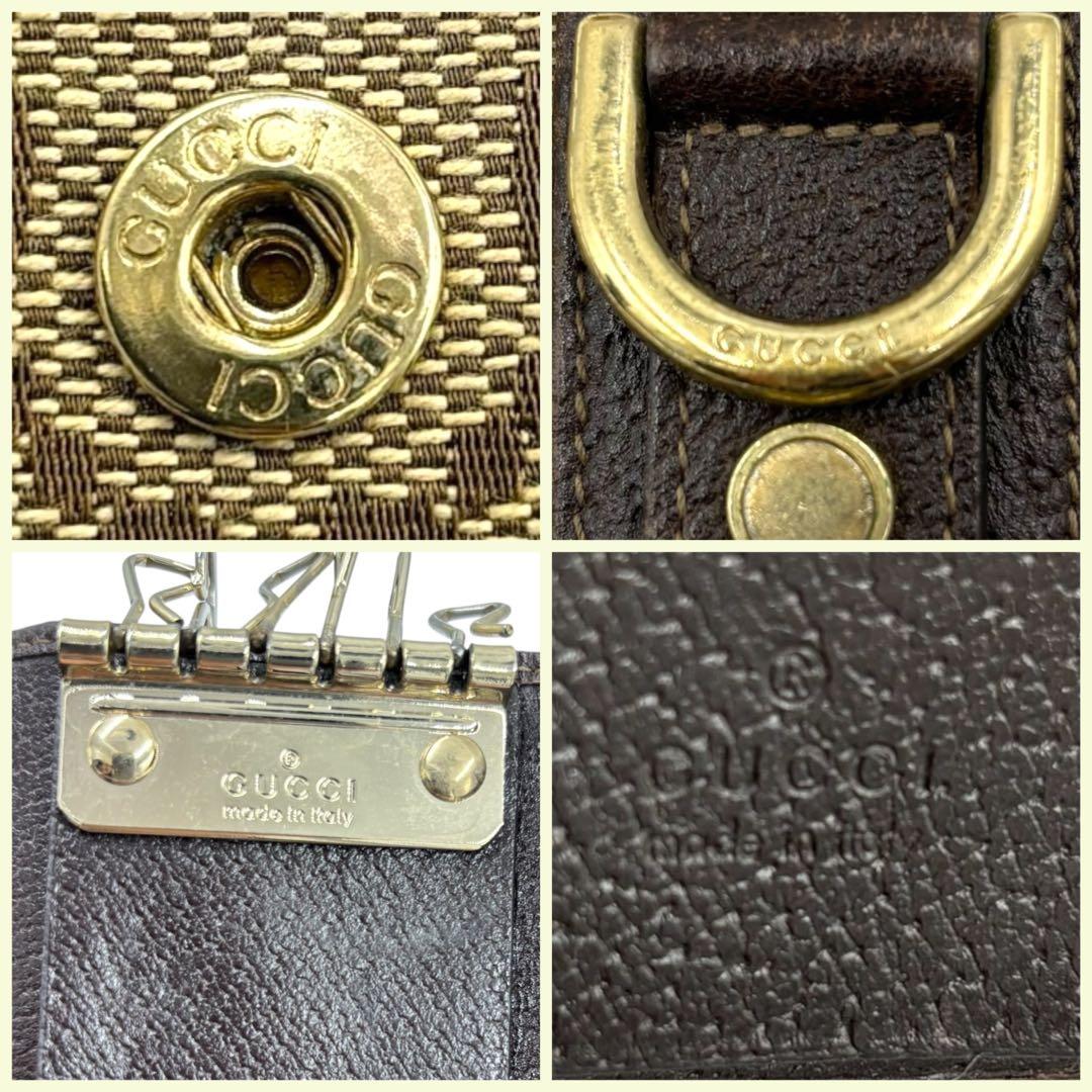 ✨美品✨　GUCCI グッチ　キーケース　6連　GG柄　三つ折り　キャンバス