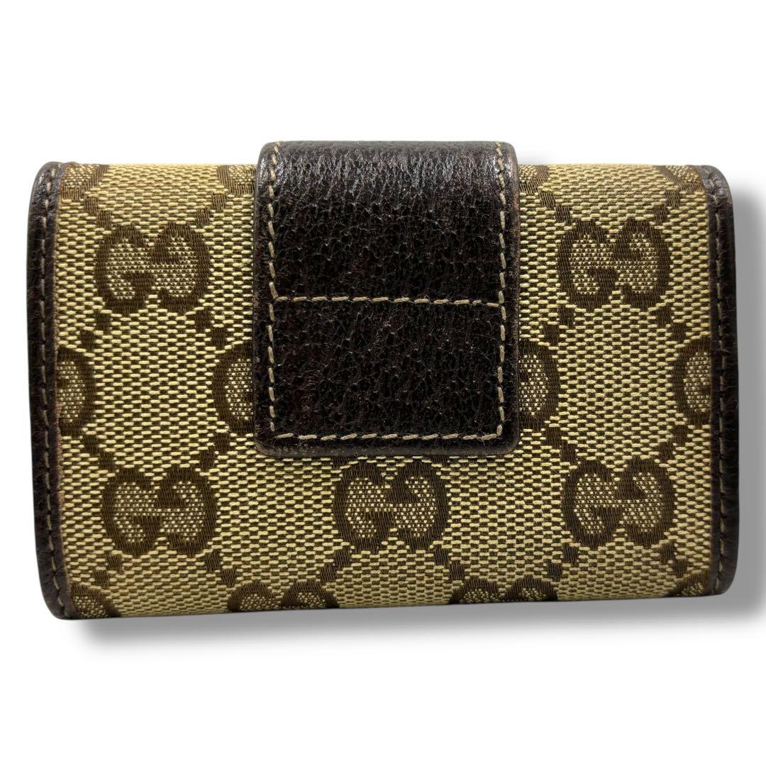✨美品✨　GUCCI グッチ　キーケース　6連　GG柄　三つ折り　キャンバス