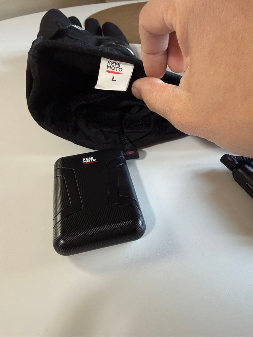 KEMIMOTO バイクグローブ 電熱グローブ Lサイズ タイプC充電