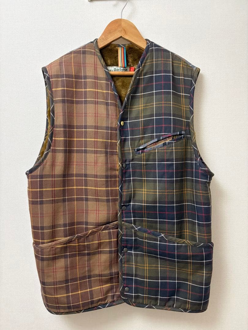 Barbour ×Paul Smith リバーシブル　ベスト