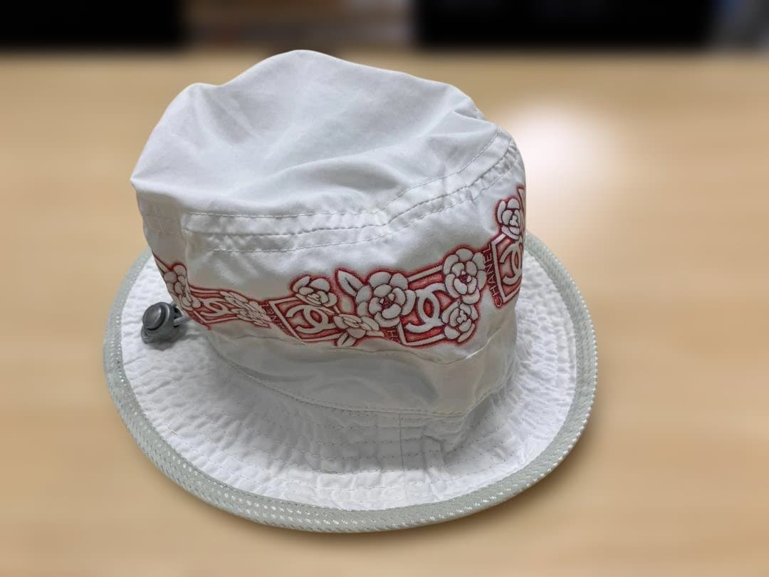 ジ*ん様 最終売切り！美品タグ取れCHANEL バケットハット 花柄刺繍 ピンク