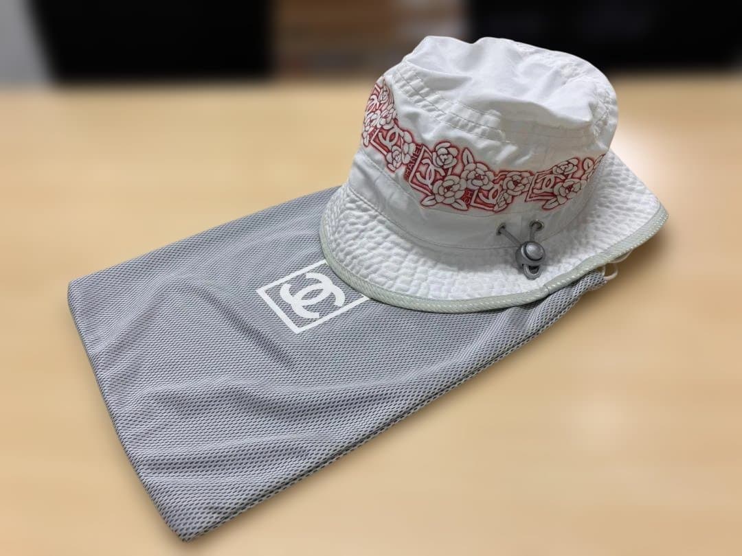 ジ*ん様 最終売切り！美品タグ取れCHANEL バケットハット 花柄刺繍 ピンク