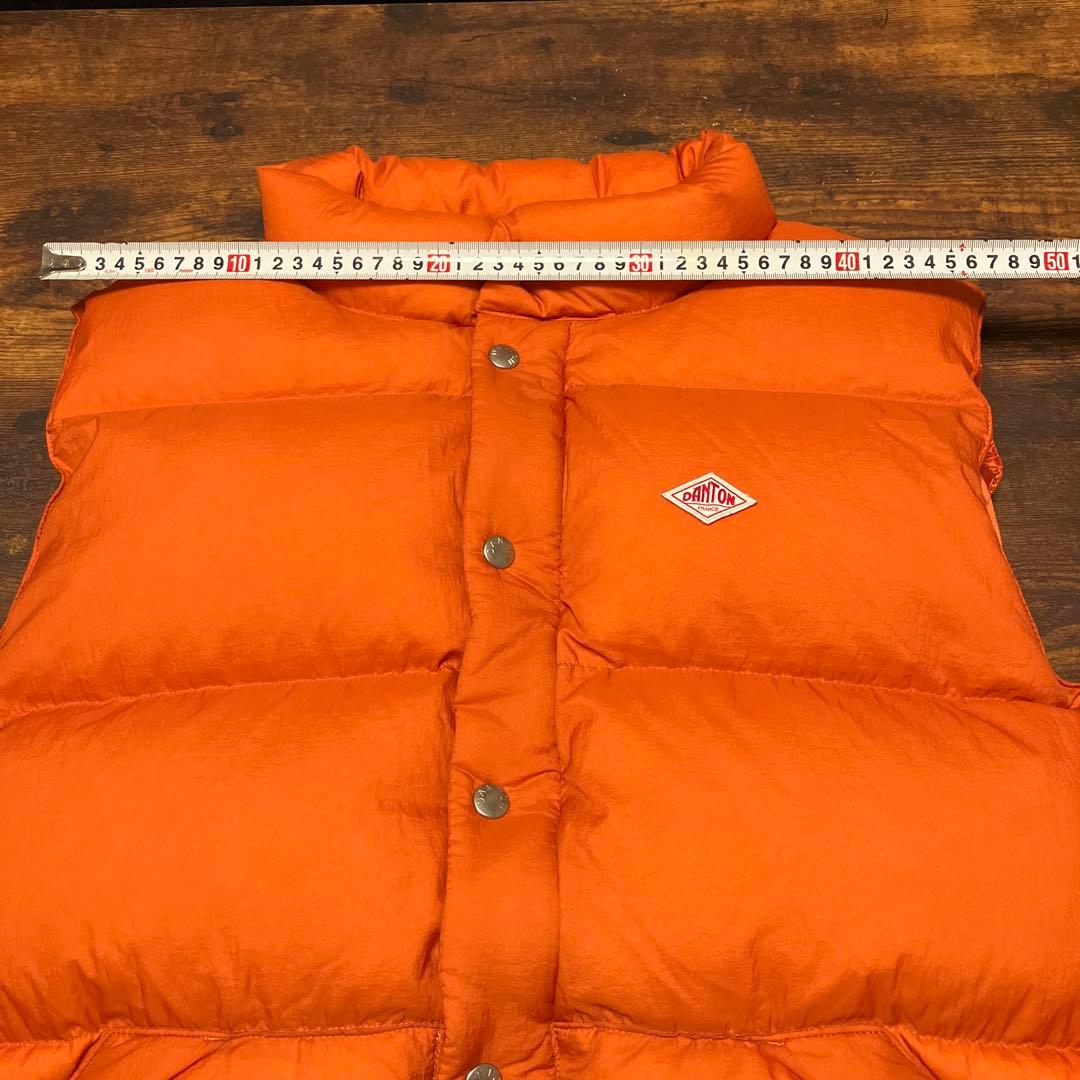 \"新品未使用\" DANTON ダントン ダウンベスト オレンジ サイズL