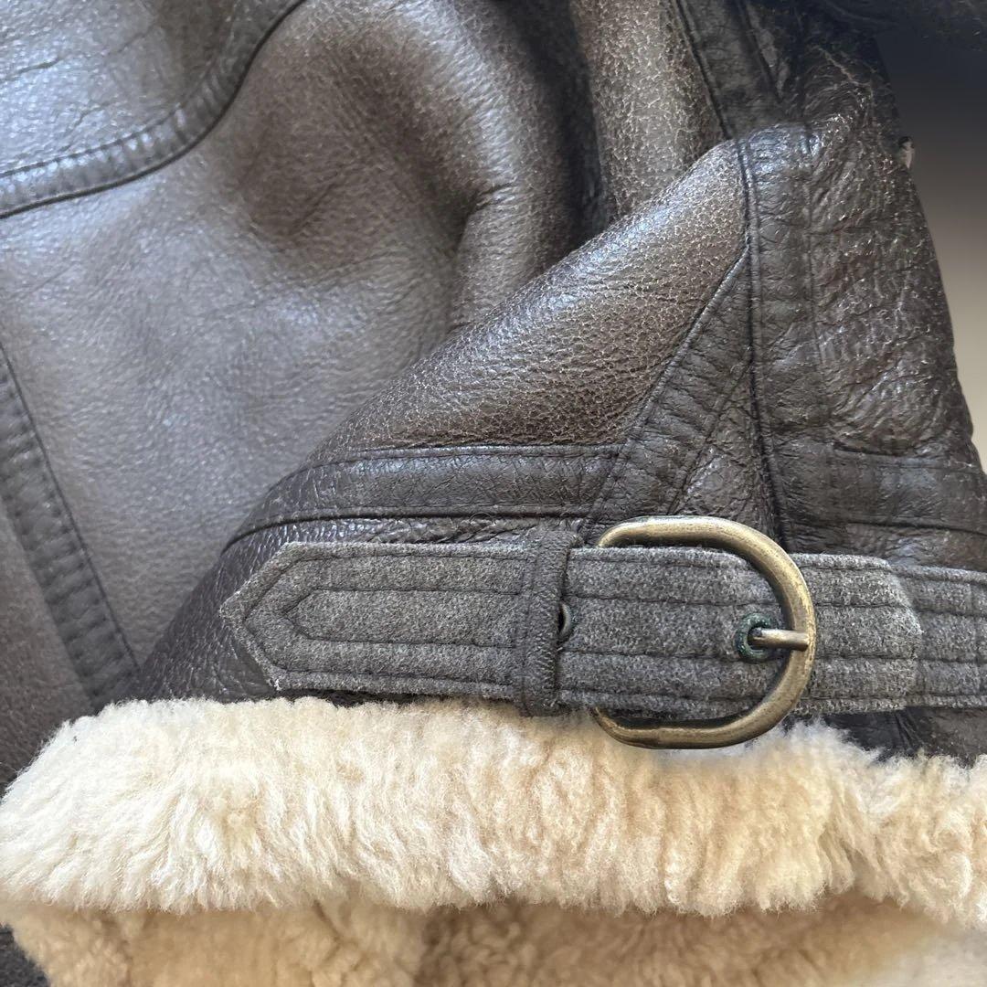 人気✨B-3 リアルムートン フライトジャケット レザージャケット L